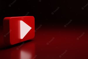 3d youtube logo icon high quality render