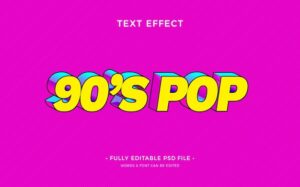 90s style text effect
