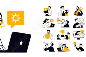 Digital marketing concept illustrations