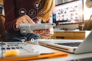 Digital marketing media in virtual screen