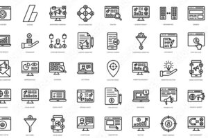 Set of digital marketing icons