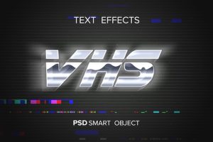 Abstract arcade text effect