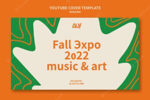 Abstract autumn youtube cover template