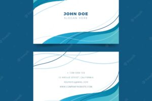Abstract business card template with lines