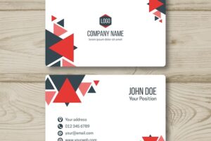 Abstract business card with triangles