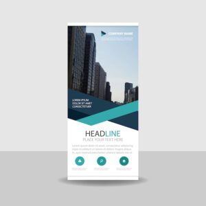 Abstract creative roll up banner