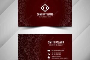 Abstract decorative business card template