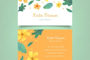 Abstract watercolor business card template