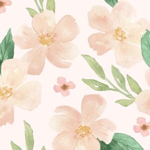 Abstract watercolor floral pattern design