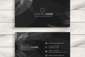 Abstract with flower shape business card
