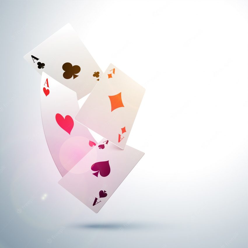 Ace playing card background, casino concept.