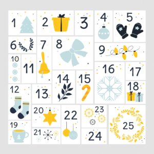 Advent calendar minimalism vector illustration