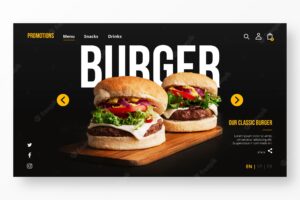 American restaurant landing page template