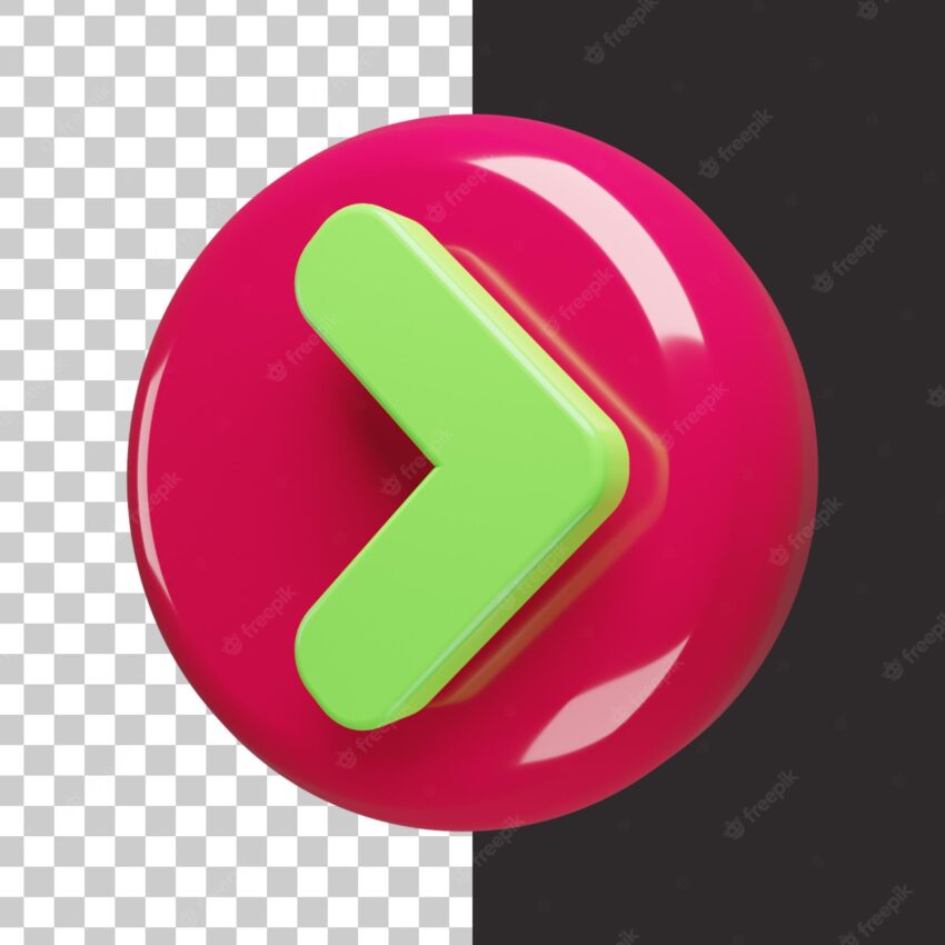 Arrow icon in 3d rendering