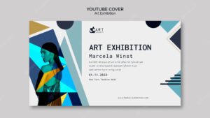 Art exhibition gallery youtube cover template
