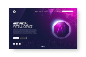 Artificial intelligence landing page template