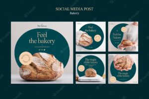 Bakery shop social media posts