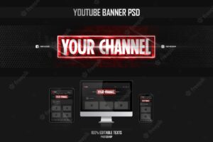 Banner for youtube channel with cinematic concept