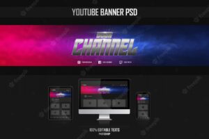 Banner for youtube channel with crossfit concept