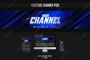 Banner for youtube channel with night concept