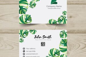 Beautiful business card with nature concept