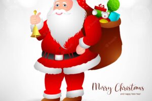 Beautiful christmas santa claus holiday card background