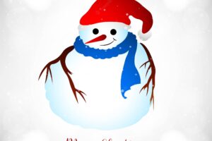 Beautiful christmas snowman christmas card background