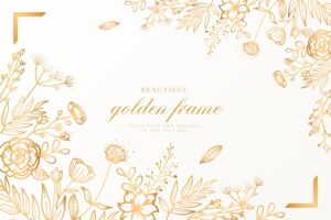 Beautiful floral background with golden nature