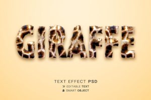 Beautiful giraffe text effect