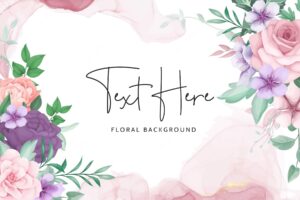 Beautiful hand drawing floral background