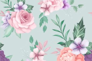 Beautiful hand drawing floral seamless pattern