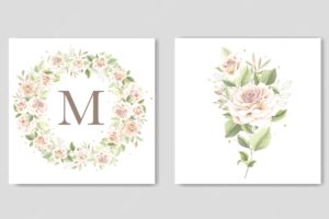 Beautiful hand drawn roses floral background and frame design