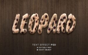 Beautiful leopard text effect