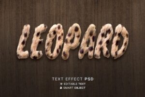 Beautiful leopard text effect