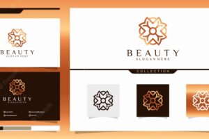 Beauty spa logo , with line concept