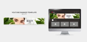 Beauty youtube banner template