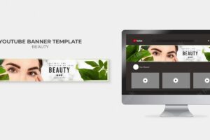 Beauty youtube banner template