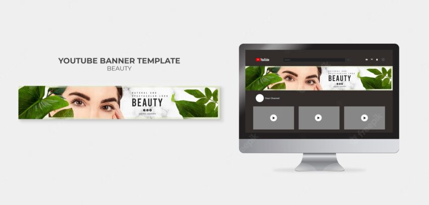 Beauty youtube banner template