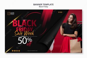 Black friday concept banner template