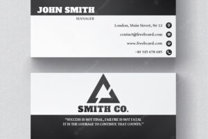 Black and gray business card