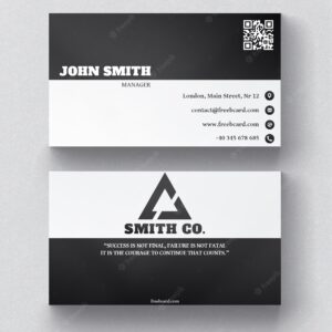 Black and gray business card