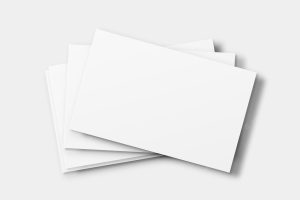 Blank business card mockup in white tone