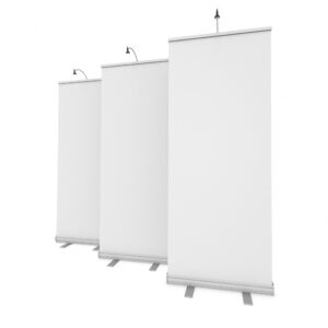 Blank roll up banner stands