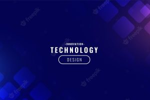 Blue technology digital banner design
