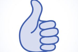 Blue thumb up icon