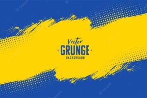 Blue and yellow abstract grunge texture background