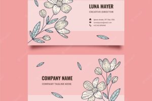 Botanical business cards template