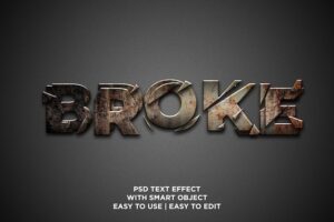 Broken text effect