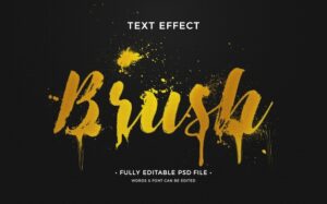 Brush stroke text effect font