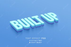 Built up text effect
